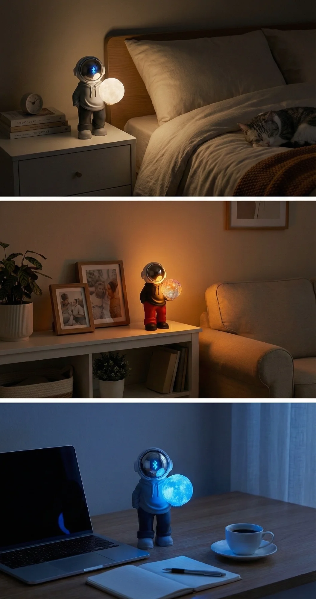 Proyector Astronauta en dormitorio